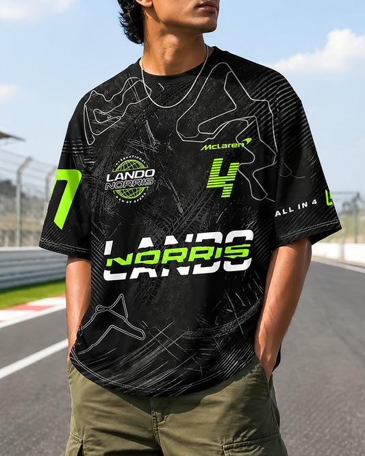 Neon F1 Style Racing Streetwear Drop Oversized Jersey