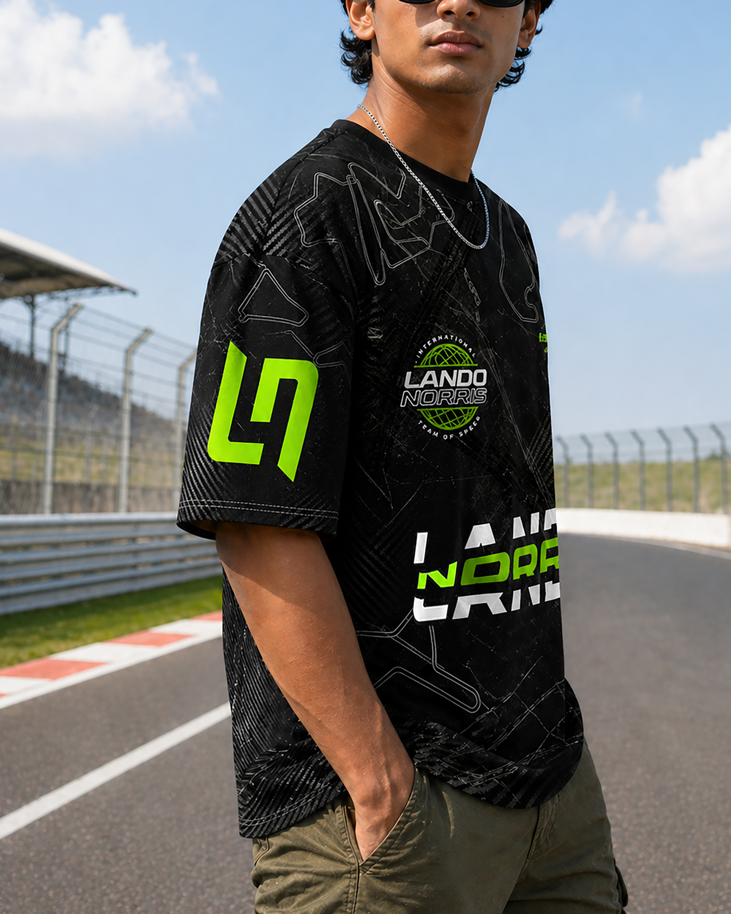 Neon F1 Style Racing Streetwear Drop Oversized Jersey