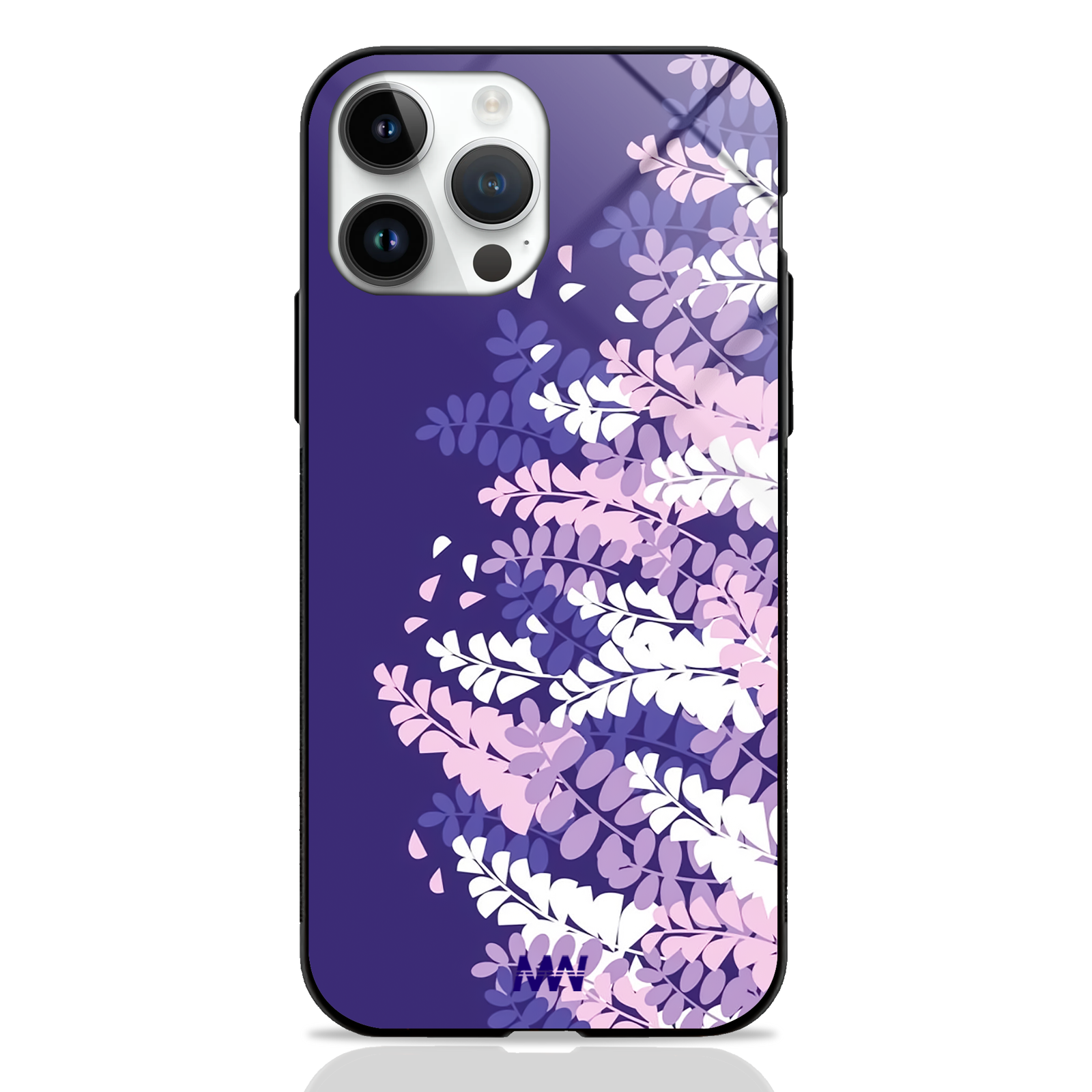 Spring Leaves Purple Premium Glass Case -  - MW Stuffs - 