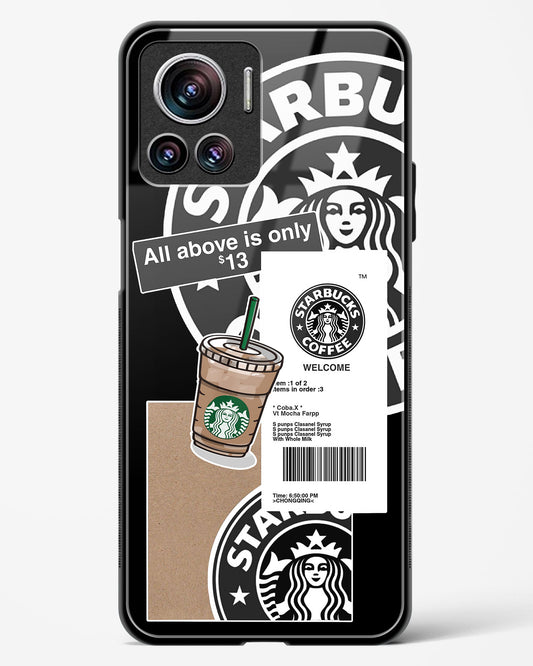 Starbucks Black Glass Phone Case-Motorola Edge 30 Ultra
