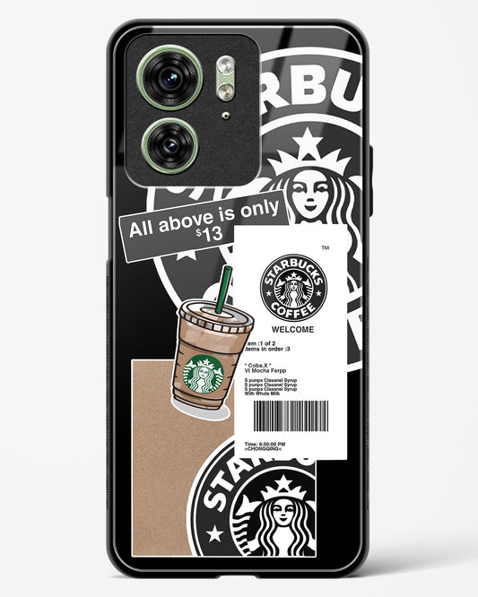 Starbucks Black Glass Phone Case-Motorola Edge 40