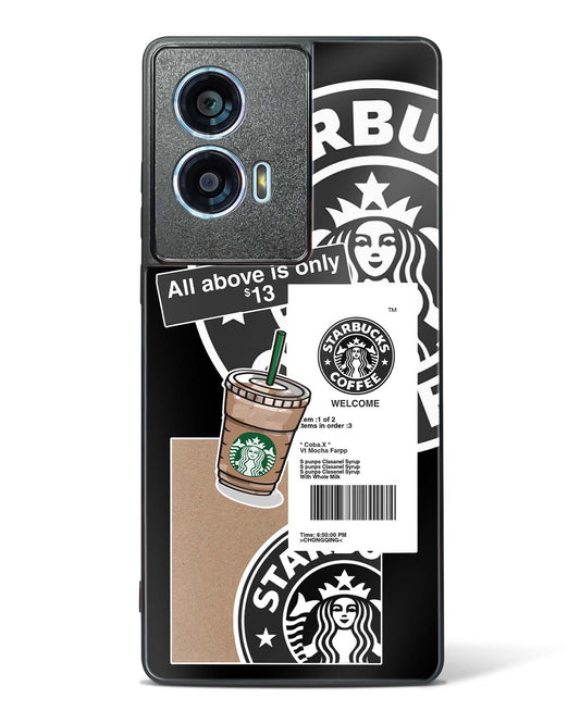 Starbucks Black Glass Phone Case-Motorola Edge 50 Fusion