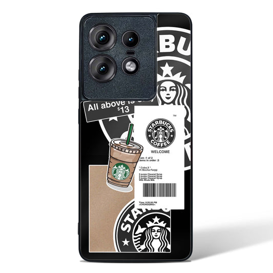Starbucks Black Glass Phone Case-Motorola Edge 50 Pro
