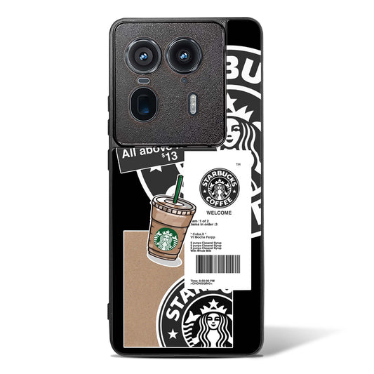 Starbucks Black Glass Phone Case-Motorola Edge 50 Ultra