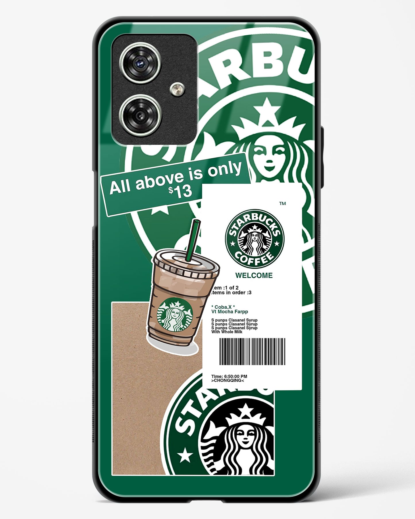 Starbucks Classic Glass Phone Case-Moto G54 5G