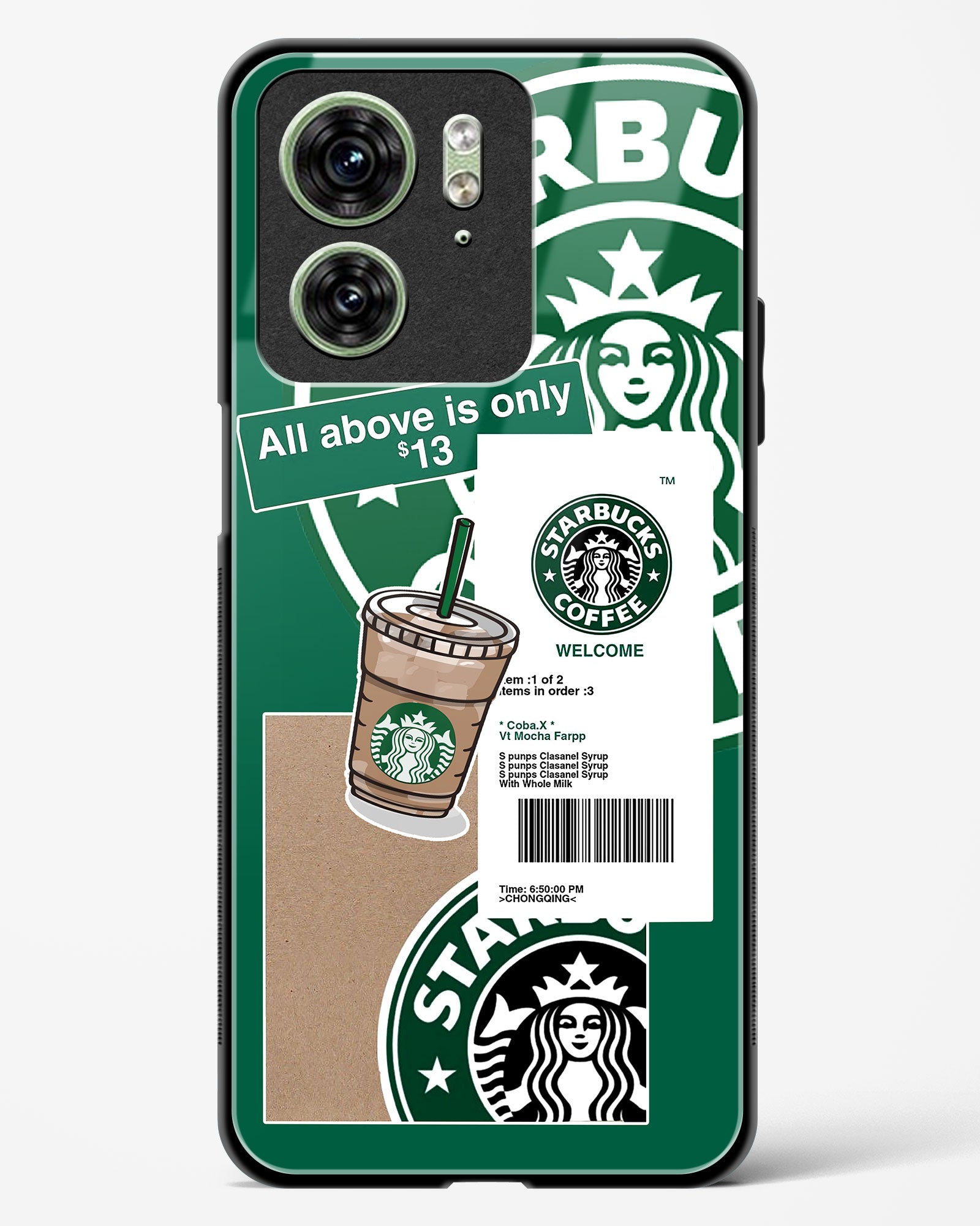 Starbucks Classic Glass Phone Case-Motorola Edge 40