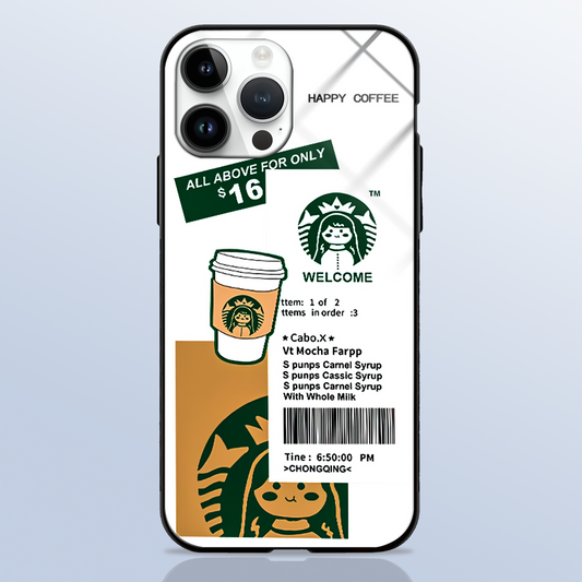 Starbucks Classic Bill Design Glass Case -  - MW Stuffs - 