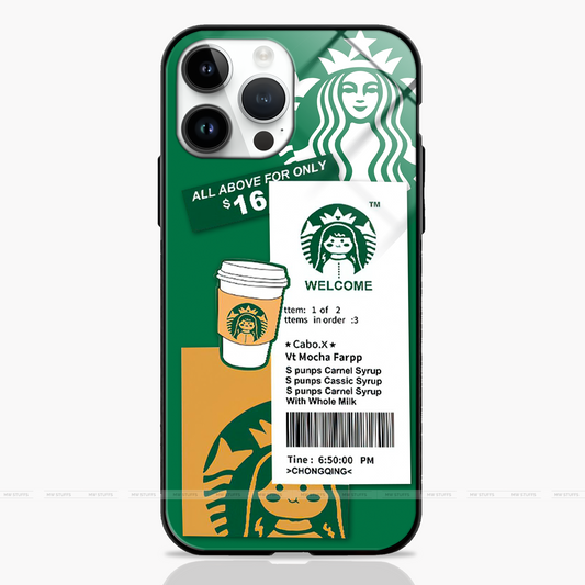 Starbucks Classic Bill Design Glass Case -  - MW Stuffs - 