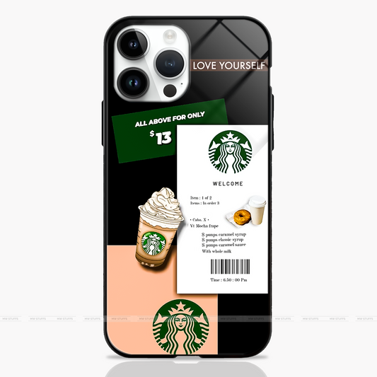 Starbucks Classic Bill Design Glass Case -  - MW Stuffs - 