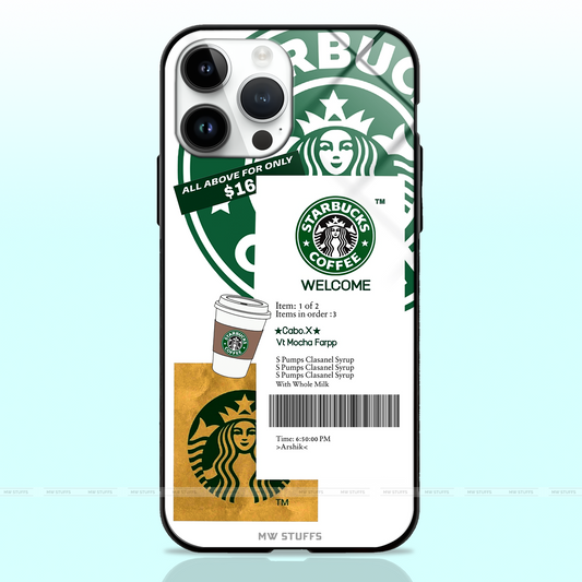 Starbucks Classic Bill Design Glass Case -  - MW Stuffs - 
