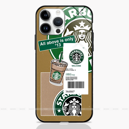 Starbucks Classic Bill Design Glass Case -  - MW Stuffs - 