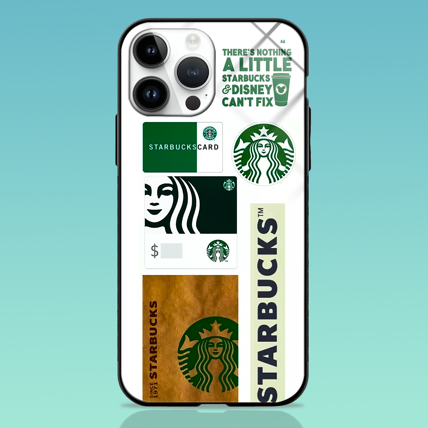 Starbucks Design with QUOTES Glass Case -  - MW Stuffs - 