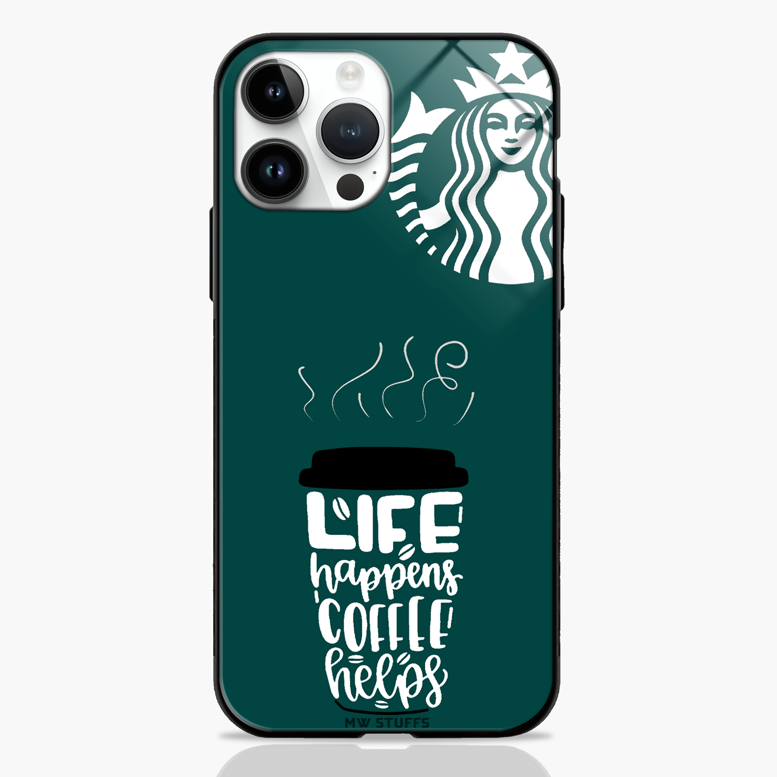 Starbucks Everyday Quote Glass Case -  - MW Stuffs - 