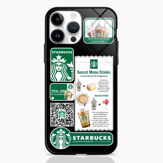 Starbucks Menu Design Premium Glass Case -  - MW Stuffs - 