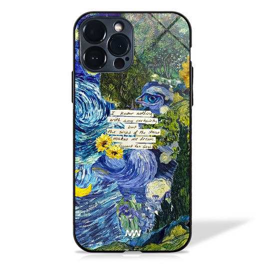 StarryElegance Van Gogh-Inspired Glass Case -  - MW Stuffs - 