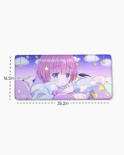 Starry Dreamscape Cozy Anime Haven Deskmat