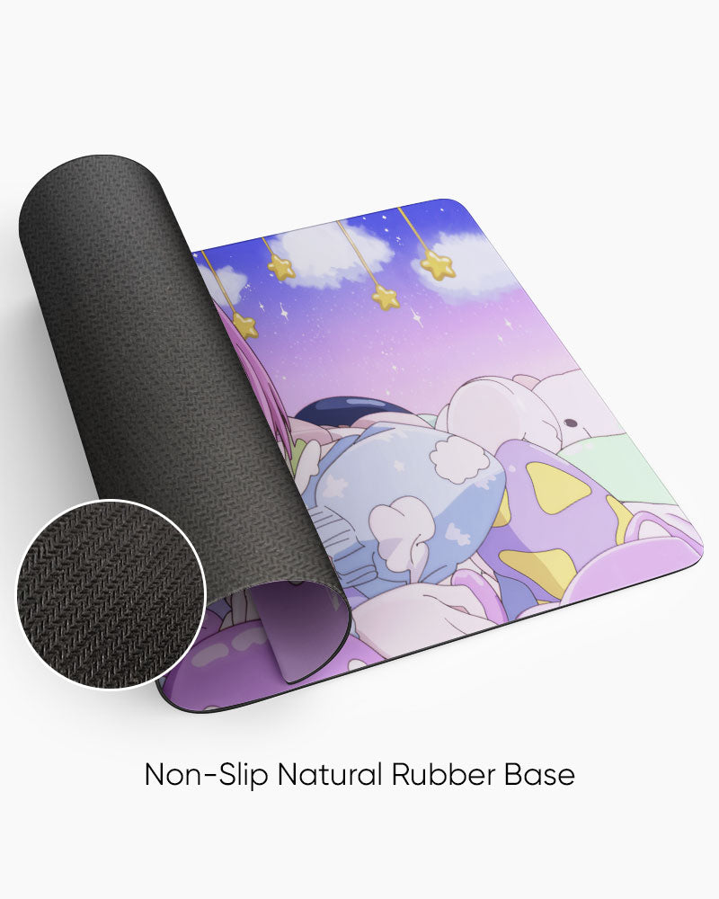 Starry Dreamscape Cozy Anime Haven Deskmat