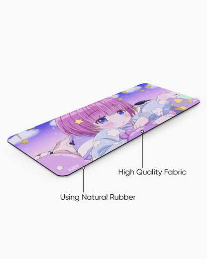 Starry Dreamscape Cozy Anime Haven Deskmat