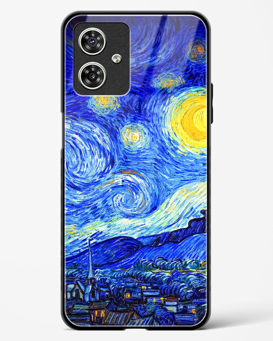 Starry Night Art Glass Phone Case-Moto G54 5G