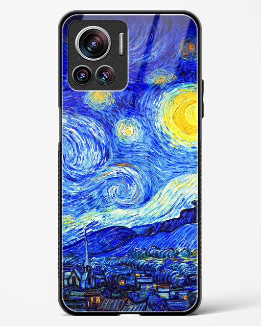 Starry Night Art Glass Phone Case-Motorola Edge 30 Ultra