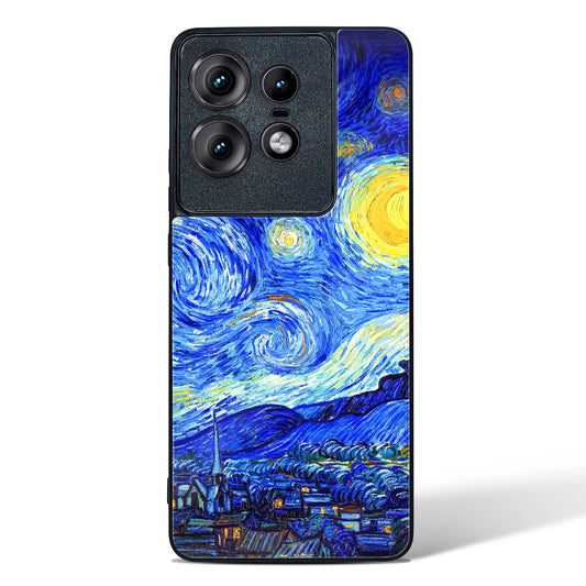Starry Night Art Glass Phone Case-Motorola Edge 50 Pro