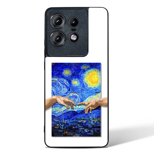 Starry Night Van Gogh Glass Phone Case-Motorola Edge 50 Pro