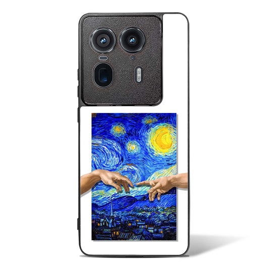 Starry Night Van Gogh Glass Phone Case-Motorola Edge 50 Ultra
