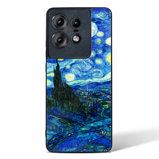 Starry Night Van Gogh's Glass Phone Case-Motorola Edge 50 Pro