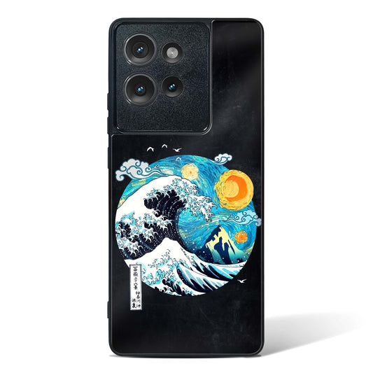 Starry Wave Glass Phone Case-Motorola Edge 50