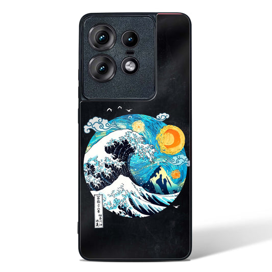 Starry Wave Glass Phone Case-Motorola Edge 50 Pro