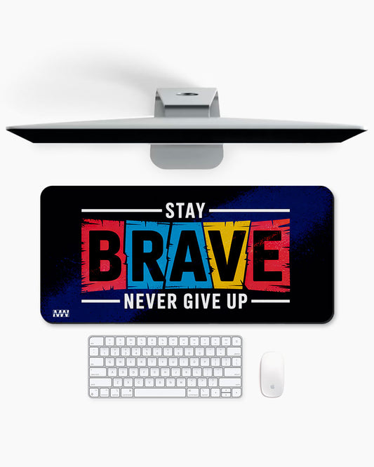 Stay Brave The Power Pad Deskmat