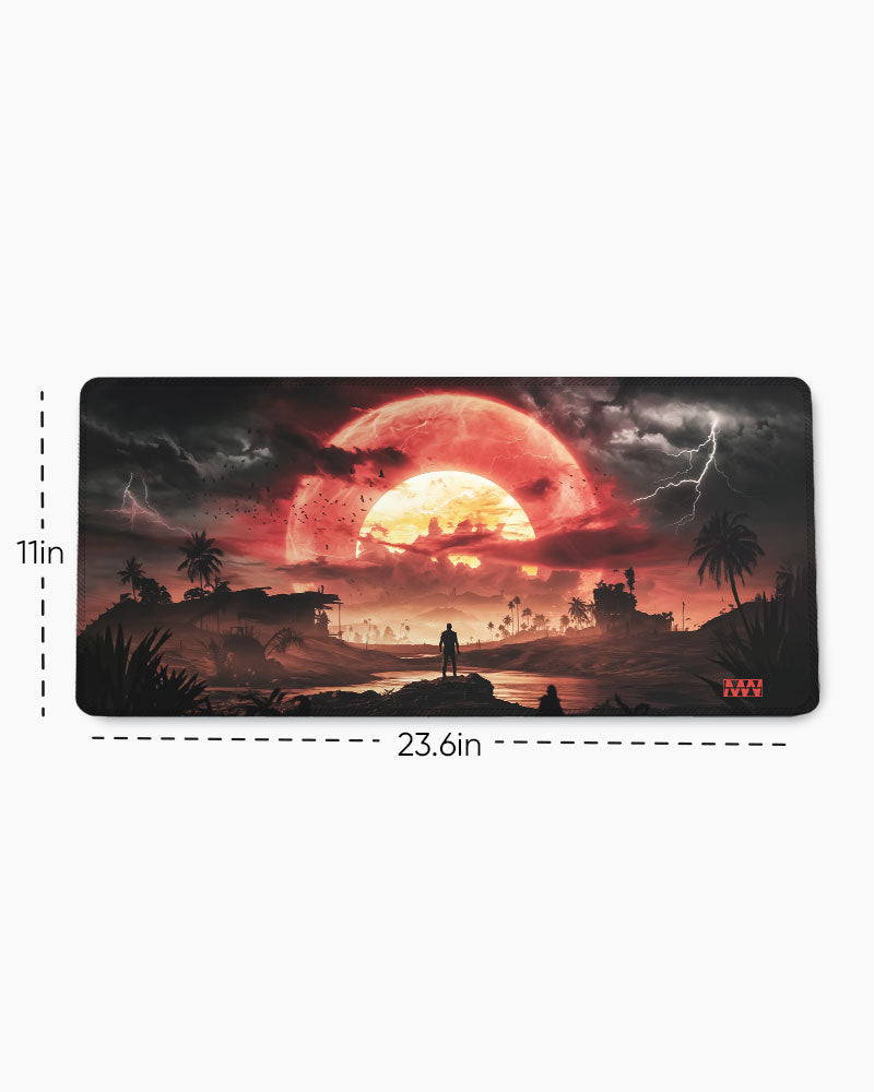 Storm's Embrace A Sunset Odyssey Deskmat