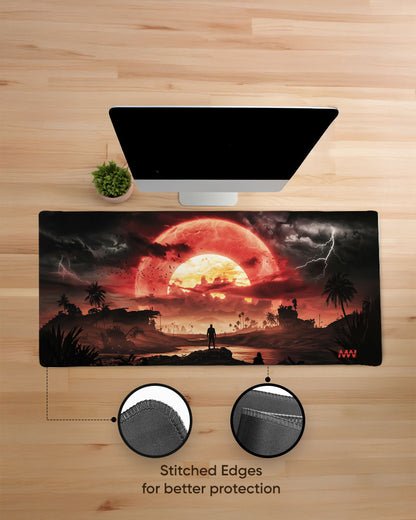 Storm's Embrace A Sunset Odyssey Deskmat
