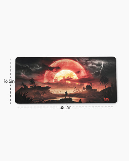 Storm's Embrace A Sunset Odyssey Deskmat