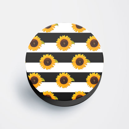 Sunflower & Stripes Flat Pop Holder
