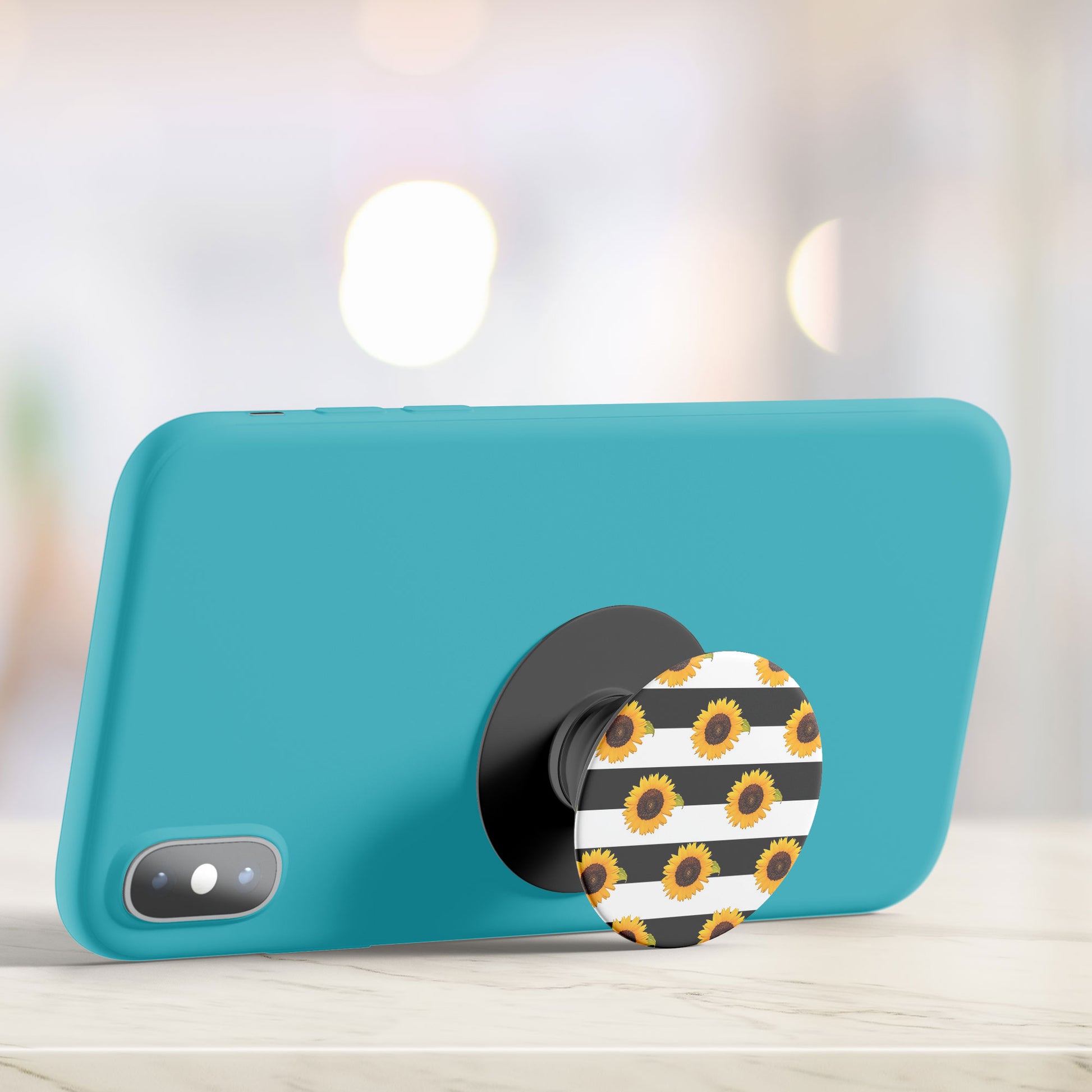 Sunflower & Stripes Flat Pop Holder
