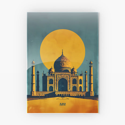 Sunlit Taj Mahal Metal-Poster