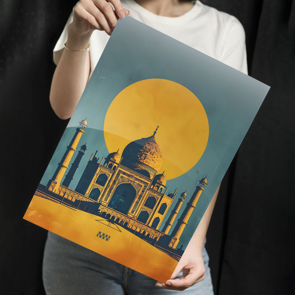 Sunlit Taj Mahal Metal-Poster