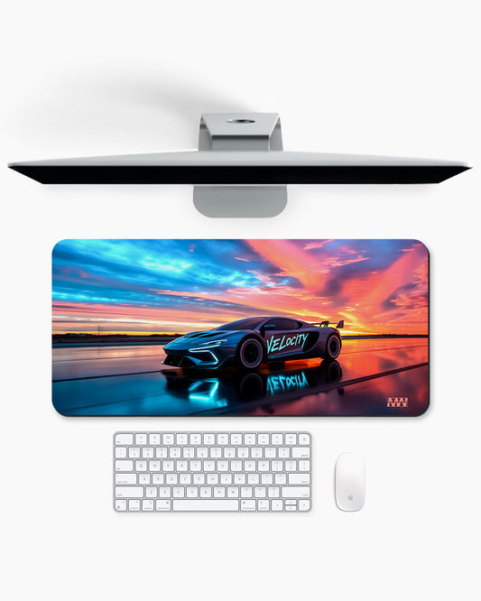 Sunset Velocity Road to Radiance Deskmat