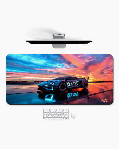 Sunset Velocity Road to Radiance Deskmat