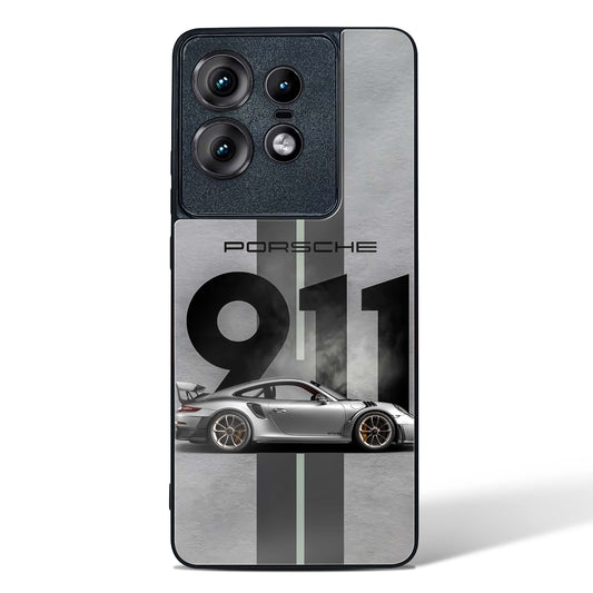 Super Car 911 Glass Phone Case-Motorola Edge 50 Pro