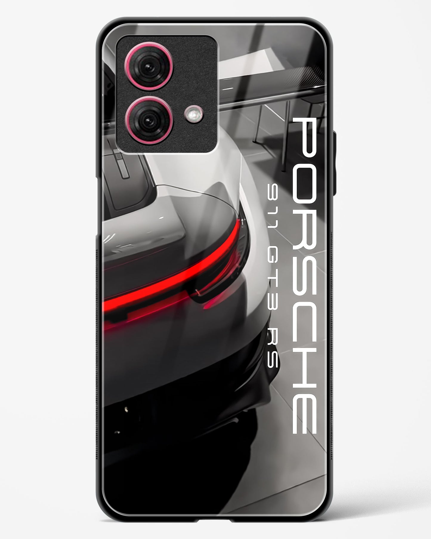 Super Car Racking Glass Phone Case-Moto G84 5G