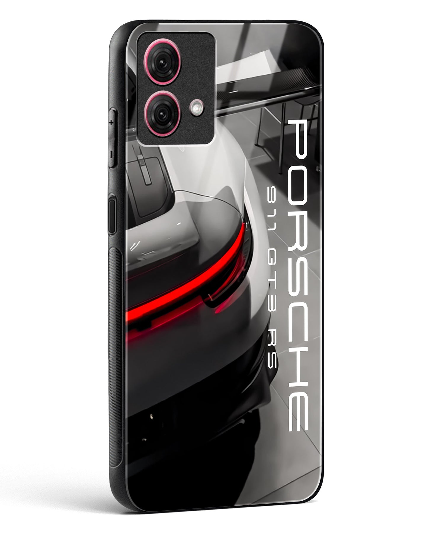 Super Car Racking Glass Phone Case-Moto G84 5G