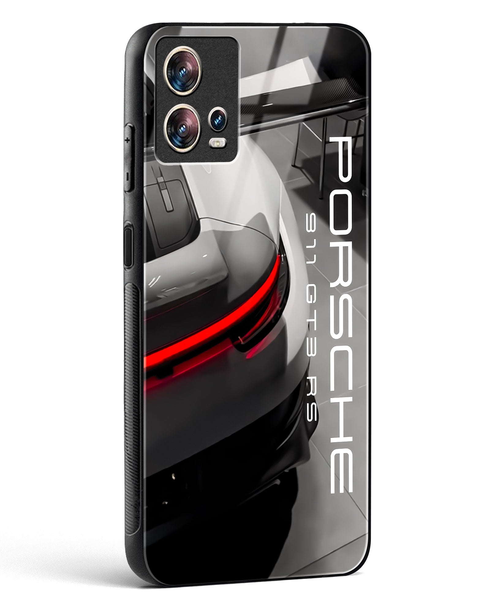 Super Car Racking Glass Phone Case-Motorola Edge 30 Fusion