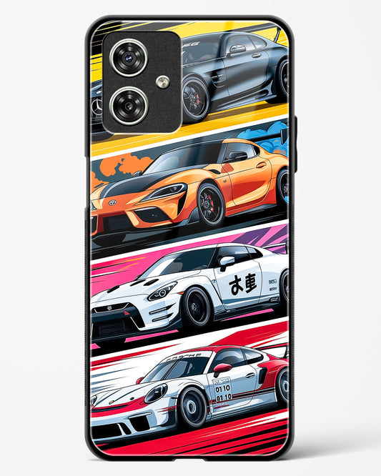 Super Cars Collage Glass Phone Case-Moto G64 5G