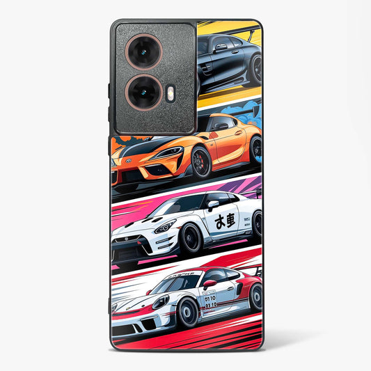Super Cars Collage Glass Phone Case-Moto G85 5G