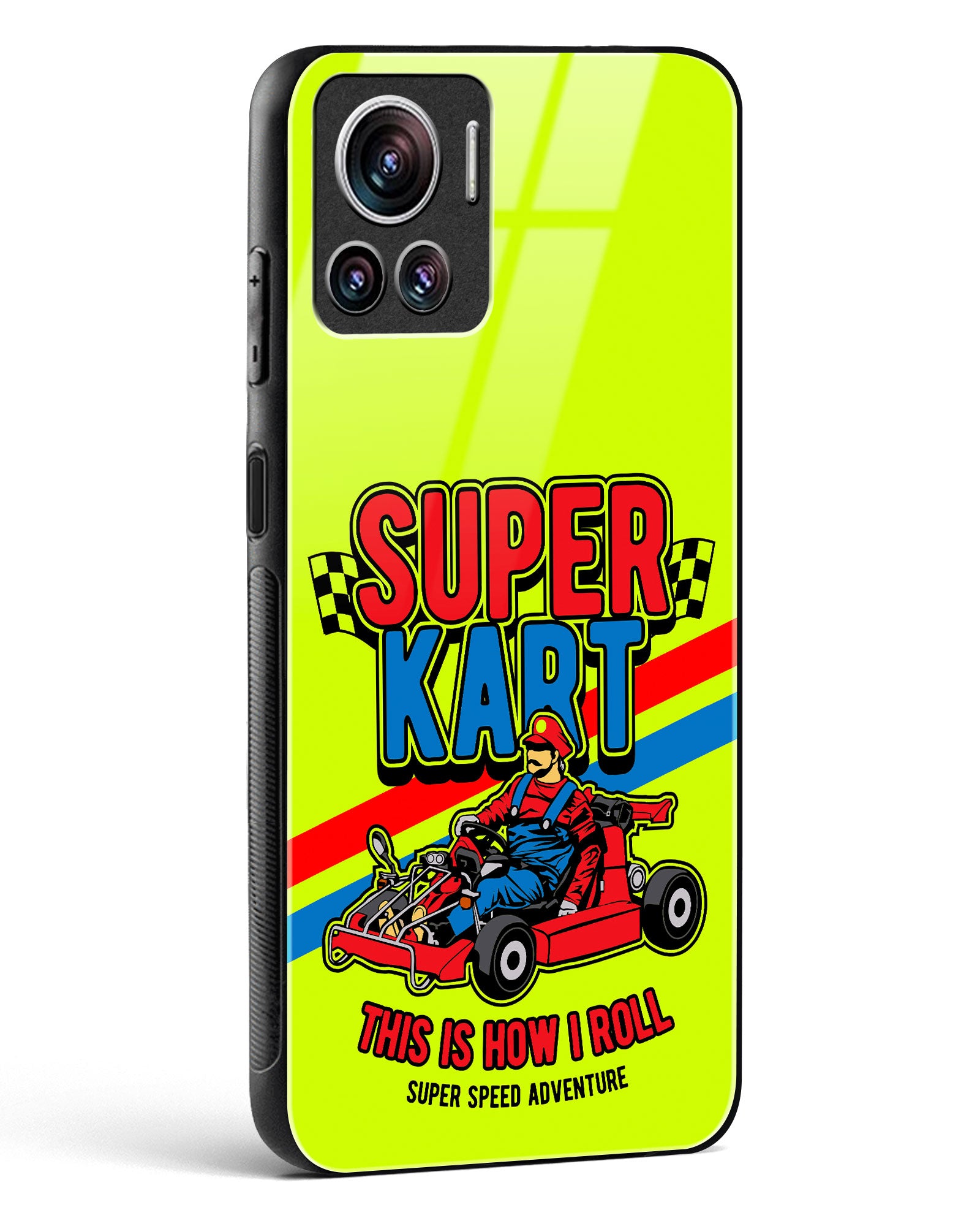 Super Kart Speedster Glass Phone Case-Motorola Edge 30 Ultra