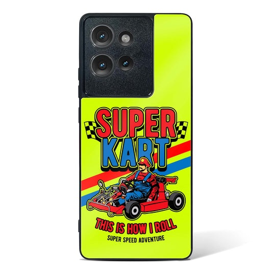 Super Kart Speedster Glass Phone Case-Motorola Edge 50