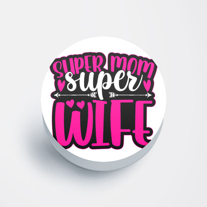 Super Mon Super Wife Flat Pop Holder