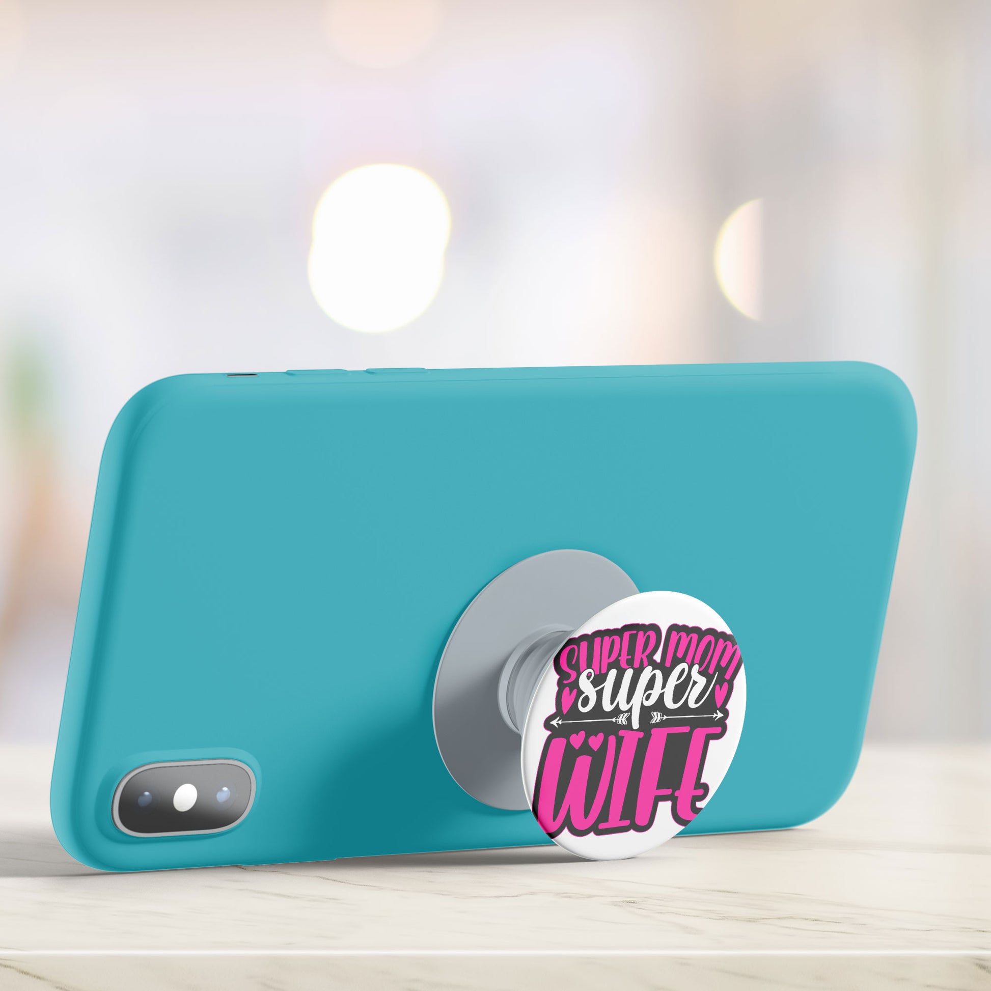 Super Mon Super Wife Flat Pop Holder
